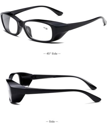 Buy B&Q 3 Pack Unisex Thick Black Frame Reading Glasses - Clear Lens Eyeglasses for Men & Women - International Shipping - Buy Online on GoSupps.com