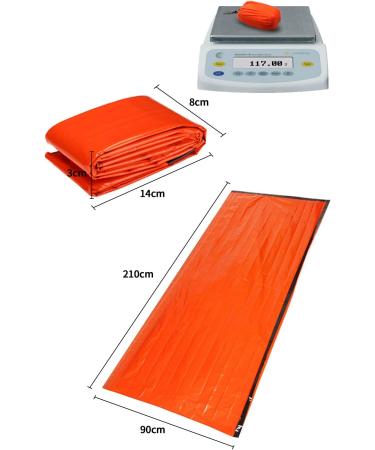 Zmoon Emergency Sleeping Bag 2 Pack - Lightweight Thermal Bivy Sack for Camping & Outdoor Activities - Darkorange - Buy Online on GoSupps.com