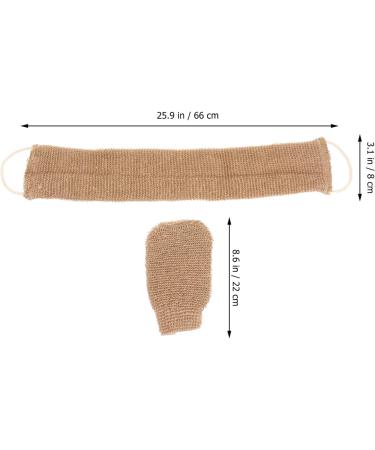 Beaupretty 2pcs Exfoliating Bath Gloves & Towel - Super Long Body Scrubber Sponges for Shower & Back Cleanse - Perfect for International Shipping - Buy Online on GoSupps.com