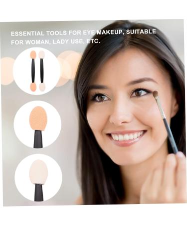 WOONEKY 200 Pcs Double Ended Eyeshadow Brush Professional Eyeshadow Sponge Brush Emulsion Black - Buy Online on GoSupps.com