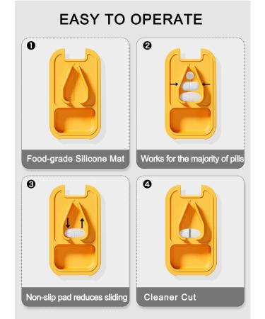 Small Pill Cutter Splitter for Tiny Pills | Safe & Easy Open Close | Professional White Orange - Buy Online on GoSupps.com