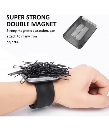 Buy Magnetic Silicone Bracelet - Portable Square Magnetic Hand Loop for Tinkering Sewing & Hairdressing - Black - Buy Online on GoSupps.com