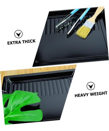 Yardwe 2 Pcs Grill Plate Cast Iron Barbecue Pan Steak Accessories Grilled Barbecue Iron Plate BBQ Iron Plate Nonstick Bakeware Non Stick Baking Pan Barbecue Plate Household Items Square - Buy Online on GoSupps.com