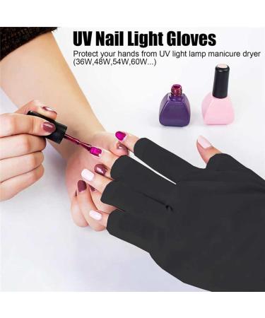 Uv Protection Gloves For Gel Nail Lam Fingerless Gloves Nail Art Skin Nail Care Anti Uv Sun Glove Protect Hands From Uv Harm Sunburn Home Outdoor Use Pink - Buy Online on GoSupps.com