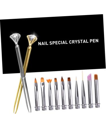 1 Set nail art brush nail painting brush nail art pen nail decoration brush nail pen nail drawng brush nail brush pen kit de manicura liner quartz 19.5*10cm Golden - Buy Online on GoSupps.com