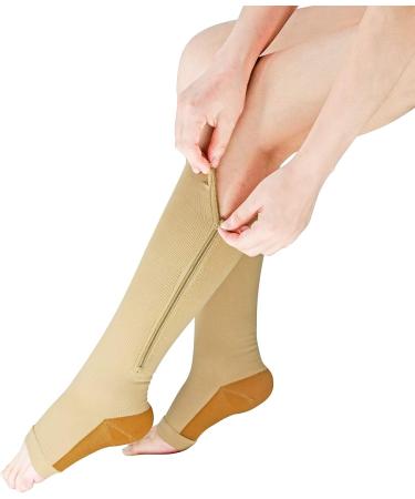 Minghe Compression Stockings for Men & Women - Knee High Support - 3 Pairs - Medical Quality Shipping Worldwide - Buy Online on GoSupps.com
