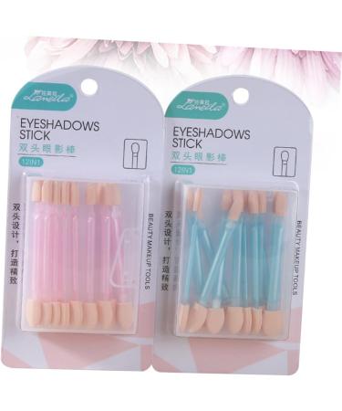 Balacoo 24pcs Eye Shadow Sticks Cosmetic Eye Women Eyeshadow Brush Set Miss Accessories Double Head - Buy Online on GoSupps.com