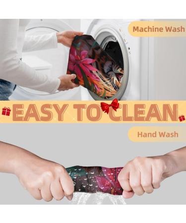 Tiger Flower Beard Bib Apron | Beard Hair Catcher for Men | Perfect Gift for Dad & Husband | Ideal for Father's Day Anniversary & Christmas - Buy Online on GoSupps.com