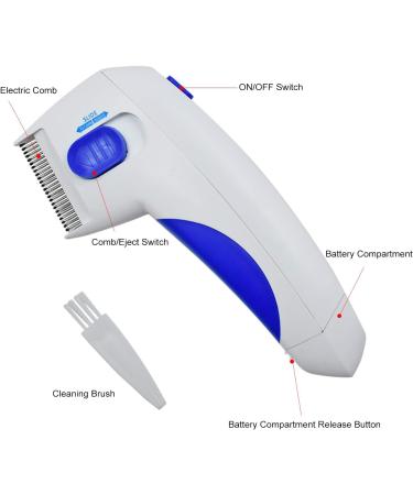 Electric Flea Comb Lice Comb Electric Pet Doctor for Flea Lice Treatment Eliminator Professional Flea Comb Remover Kit for Cats & Dog Pet - Buy Online on GoSupps.com