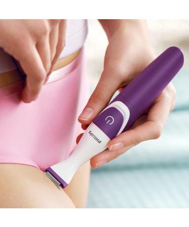 Philips BikiniGenie BRT383/15 - Bikini Trimmer for Styling & Shaving with Comb Attachments - Effortless Hair Removal - Violet - Buy Online on GoSupps.com