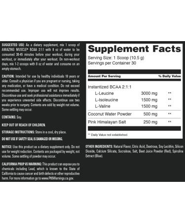 BCAA 2:1:1 Powder - 30 Servings Grape Candy Flavor | Branched Chain Amino Acids Supplement | Made in USA | Natural Ingredients | International Shipping Available - Buy Online on GoSupps.com