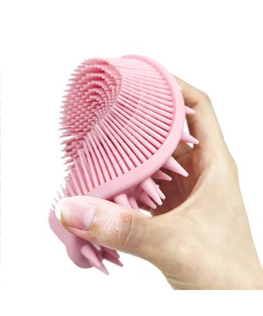 Silicone Body Brush Exfoliating Scrubber | Soft Bath Shower Brush for Kids & Adults | Pink - Buy Online on GoSupps.com
