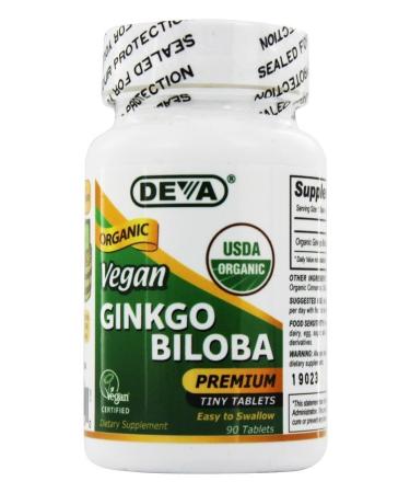 DEVA VEGAN VITAMINS GINKGO BILOBA 300MG 90 TAB