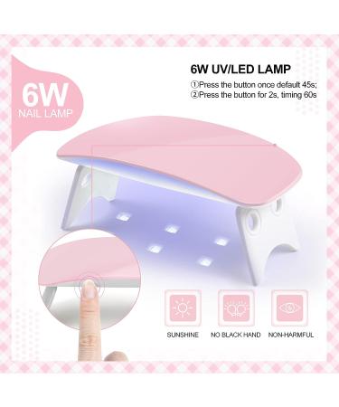 COSCELIA Poly Nail Gel Kit with UV Light - Nude White Builder Gel Set | 6W Nail Lamp, Slip Solution, Mold Tips, Brush | Manicure Extension Kit for Beginners - Buy Online on GoSupps.com