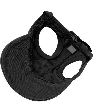 Adjustable Pet Baseball Cap - Dog Sport Hat with Ear Holes | Summer Travel Dog Sun Hat - M Black - Buy Online on GoSupps.com
