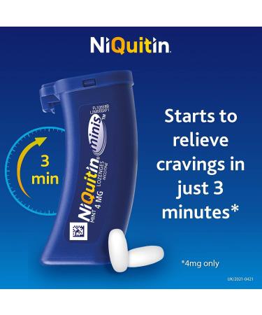 NiQuitin Minis Mint 4mg Lozenges - 60 Mini Lozenges - Smoking Craving Relief & Quit Smoking Aid - Pocket-Sized Container - Fast Craving Relief - Buy Online on GoSupps.com