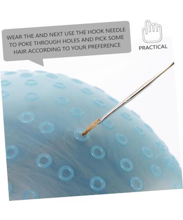 DOITOOL 1 Set Hair Color Highlighter Cap Crochet Outfit Scrub Hat Reusable Hair Cap for Highlights Hair Tinting Dye Hat Hair Tinting Bowl Has Brighten Baked Oil Cap Silica Gel 22X16X1CM Blue - Buy Online on GoSupps.com