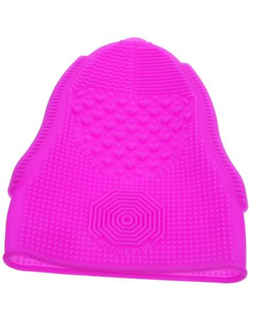 Didiseaon Makeup Brush Cleaning Pad Cosmetic Brush Cleaner Facial Cleaner Facial Cleansing Pads Soft Silicone Face Facial Tool Scrubber Silicone Brush Cleaning Pad Disc Mat Purple Silica Gel 19x13cm Purple