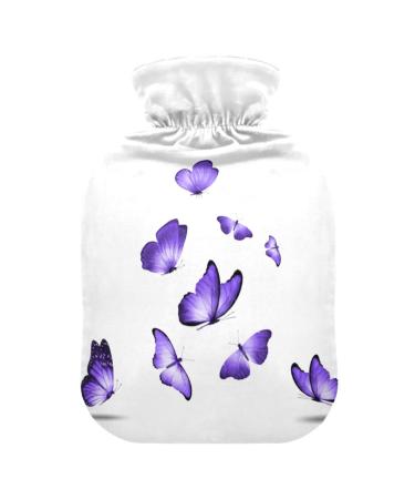 Heat bottle with reference 1 L hard-wearing warm-up bag for handwheel warmer shoulder and neck pain cramps heating press and heat therapy pattern with purple butterfly colors