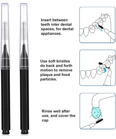 Patelai 50 Pieces Interdental Brush & Toothpick Set - Dental Hygiene Flosser for Effective Oral Care (Black - Buy Online on GoSupps.com