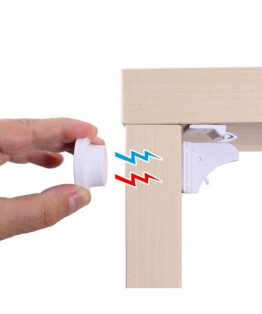 Kidimax Magnetic Cabinet Lock - Invisible Child Safety Lock for Closets & Drawers No Drilling Required - 5 Locks & 1 Key Set - Buy Online on GoSupps.com