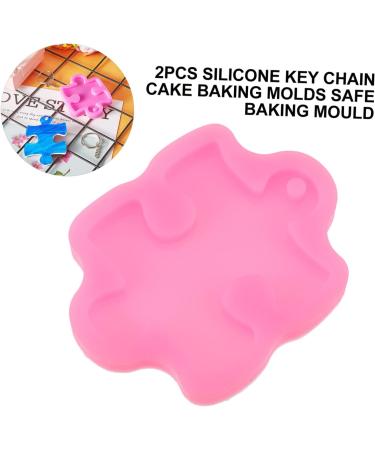 Zerodeko Silicone Molds 2pcs Key Chain Mold Resin Moulds Pendants for Necklaces Pendant Clasp for Necklace Keychain Molds Cake Mold Pie Rack Keychains Cake Mould Key Chain Silica Gel Clay 7x5.5x1cm - Buy Online on GoSupps.com