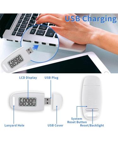 3D Pedometer with Clip and Strap - Accurate Fitness Tracker with USB Charge & Large Display - Daily Step Counter for the Whole Family - Buy Online on GoSupps.com
