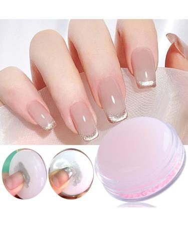 Hiraith 4.2 cm Silicone Nail Art Stamping Set with Lid and Scraper DIY French Nail Stamp Nail Stamp for Nails Stamping Varnish Kit 4.2CM Rosa - Buy Online on GoSupps.com