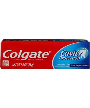 Colgate Cavity Protection Fluoride Toothpaste Great Regular Flavor Travel Size TSA Aproved 1 Ounce (Pack of 8) - Buy Online on GoSupps.com