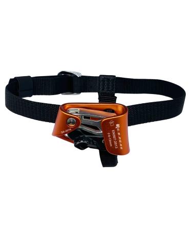 S.E.PEAK Foot Ascender Riser Strong Rappelling Gear Equipment for Rock Climbing Tree Arborist, Climbing Rescue Caving, Mountaineering, 813MM Rope, Right/Left Foot Orange-Right