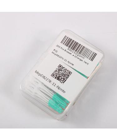 200 Interdental Brushes - Silicone Dual-House Dental Floss Sticks for Tooth Cleaning | Portable & Convenient - Blue & Green - Buy Online on GoSupps.com