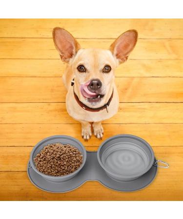 Foldable Travel Dog Bowls | Portable Silicone Food & Water Bowls for Dogs & Cats - Ideal for Medium to Large Pets - Buy Online on GoSupps.com