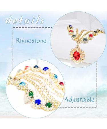 Zeelina Rhinestone Head Chain Baroque Forehead Chains Red Headband Prom for Girls and Women - Buy Online on GoSupps.com