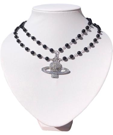 Oralgos Adjustable Skull Trailer Necklace | Stylish Planetary Design | Comfortable Alloy & Pearl Jewelry - Buy Online on GoSupps.com