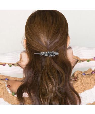 minkissy 1pc Retro Large Rhinestone Metal Horn Clip Headdress Duckbill Clip Crystal Hair Clip Hair Accessories Duckbill Hair Clips Flat Hair Clips Rhinestone Barrettes for Women Metal - Buy Online on GoSupps.com