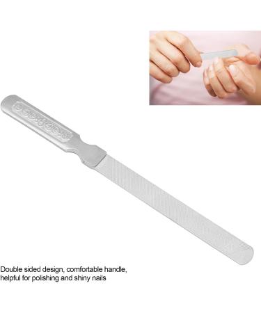 MISNODE Nail File Stainless Steel Double Sided Nail File Metal File Buffer Fingernails Toenails Manicure Pedicure Tools for Salon Home - Buy Online on GoSupps.com