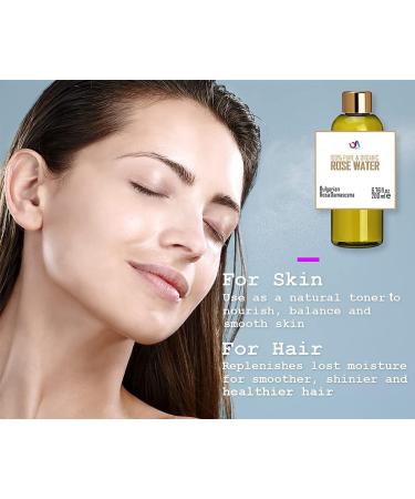 100% Pure Bulgarian Rose Water 6.76 oz | Organic Rosa Damascena Toner & Moisturizer Alcohol & Additives Free Skin & Hair Care - Buy Online on GoSupps.com