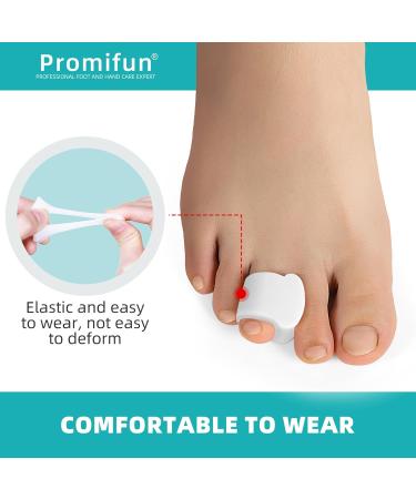 Toe Spacers Correct Toes - 12 Pack - Align & Relieve Overlapping Toes for Men & Women | Bunion & Hammer Toe Straightener (Medium White - Buy Online on GoSupps.com