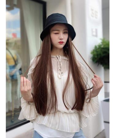 BGHJUE Fisherman's Hat Wig - Women's Fashion Long Curly Hair Summer Accessory - Buy Online on GoSupps.com