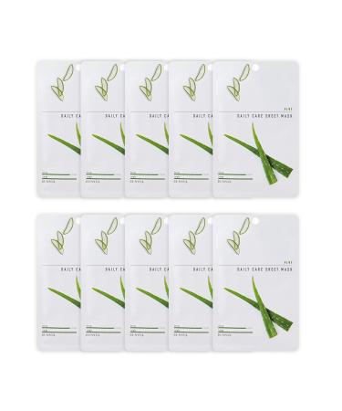 10 pieces Eunyul Daily Care face mask pack Aloe 22 ml x 10 pieces vegan Korean skin care Hypoallergenes Tencel leaf & natural ingredients Aloe leaf mask