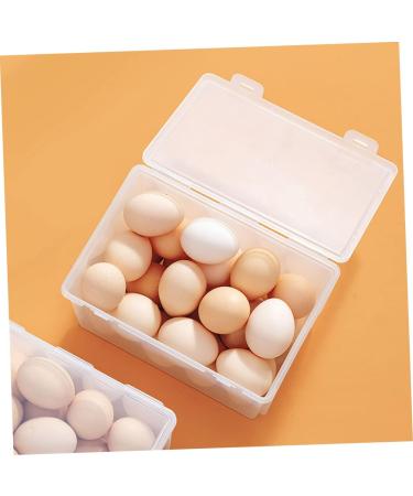 Mikinona 2pcs Box Egg Storage Box Plastic Trays for Food Refrigerator Egg Holder Fruit Vegetable re-usable - Buy Online on GoSupps.com