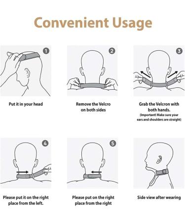 2 Pcs Neck Support Brace - PP Cervical Brace - Cervical Traction Neck Shoulder Relaxer Traction Device Improving Forward Head Posture for Home Work School 2 Pcs White Strap Neck Brace - Buy Online on GoSupps.com