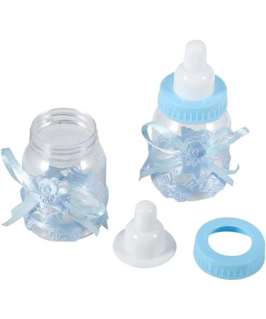 Haofy Baby Shower Bottles - 12 Pcs Candy Gift Box for Girl Boy Newborn Birthday Blue Decorations - Buy Online on GoSupps.com
