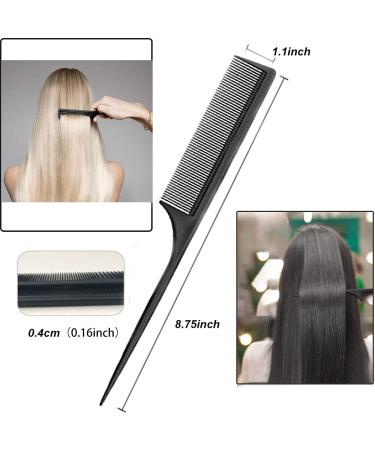 Professional Teasing Comb - Fine and Wide Tooth Hair Barber Comb - Carbon Fiber Styling Comb for All Hair Types - Buy Online on GoSupps.com