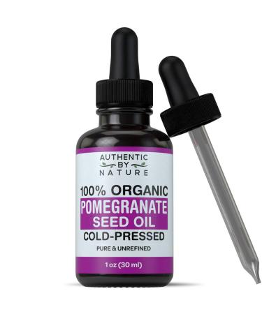 Organic Pomegranate Seed Oil. 100% Pure Unrefined Cold Pressed Essential Oil. Unclog Pores  Remove Dirt  Acne From Skin. Nourishes Hair and Scalp. Natural Antioxidant Moisturizer for Men and Women 1oz 1 Fl Oz (Pack of 1)