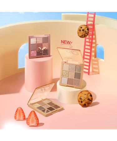 9 Color Longlasting Nude Eyeshadow Palette - Matte Shimmer & Glitter for Stunning Daily Strawberry Makeup - Buy Online on GoSupps.com
