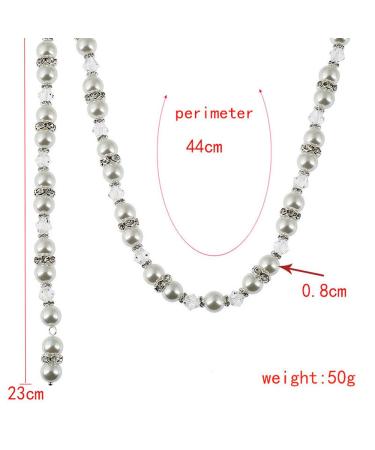 FXmimior Bridal Jewelry Backdrop Necklace - Exquisite Rhinestone Back Chain Jewelry for Women | Perfect Wedding Accessory - Buy Online on GoSupps.com
