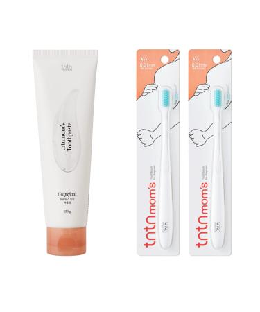 TNTN MOM'S Grapefruits Toothpaste (1ea) & Ultra fine Toothbrush (2ea) Set for Pregnant Women