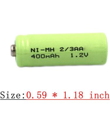 12 Pack 1.2V Ni-Mh 2/3AA Rechargeable Batteries - 400mAh Button Top for Solar Lights Shavers & Toothbrushes - Buy Online on GoSupps.com