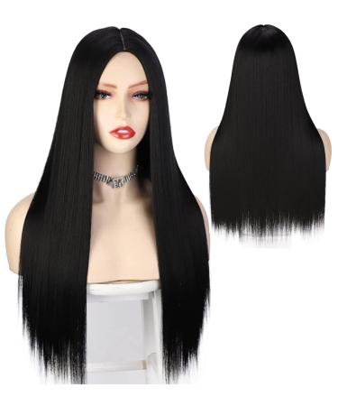 Buy Long Black Straight Wig for Women | Natural Brunett Wigs for Cosplay Costume Party & Halloween | Fast International Shipping - Buy Online on GoSupps.com